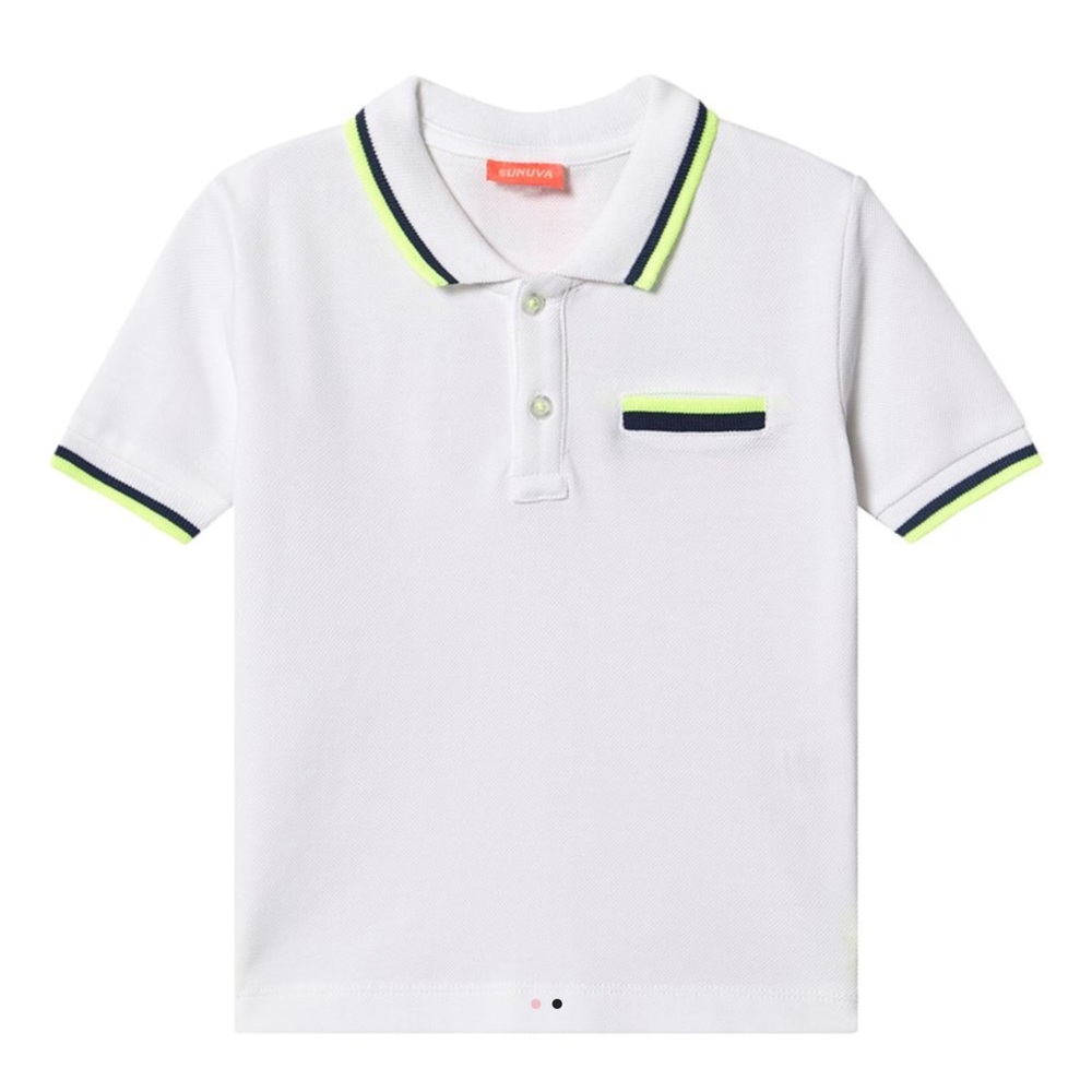 SUNUVA Boys White Pique Polo Shirt
